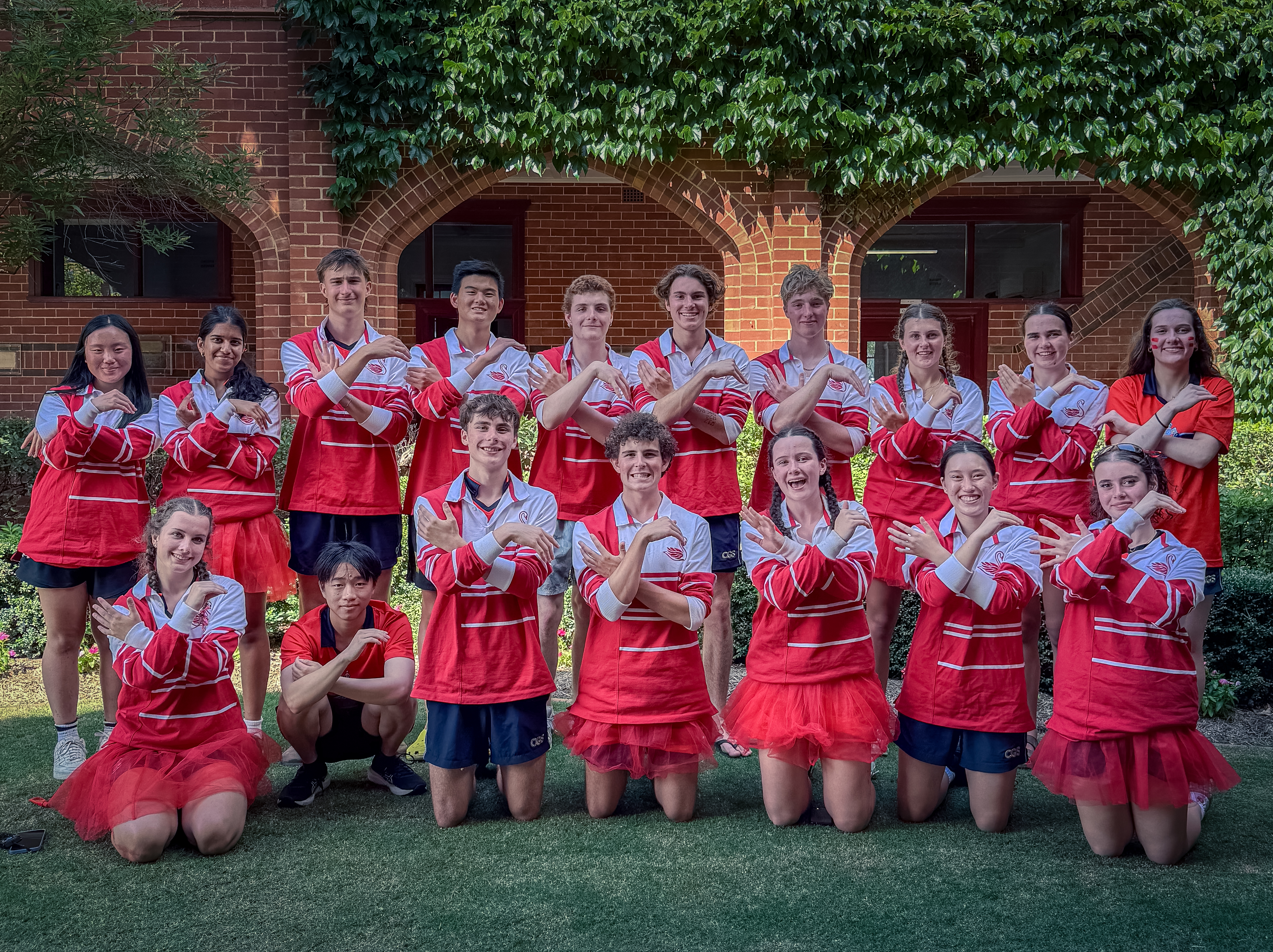The Kawana squad posed together on the water